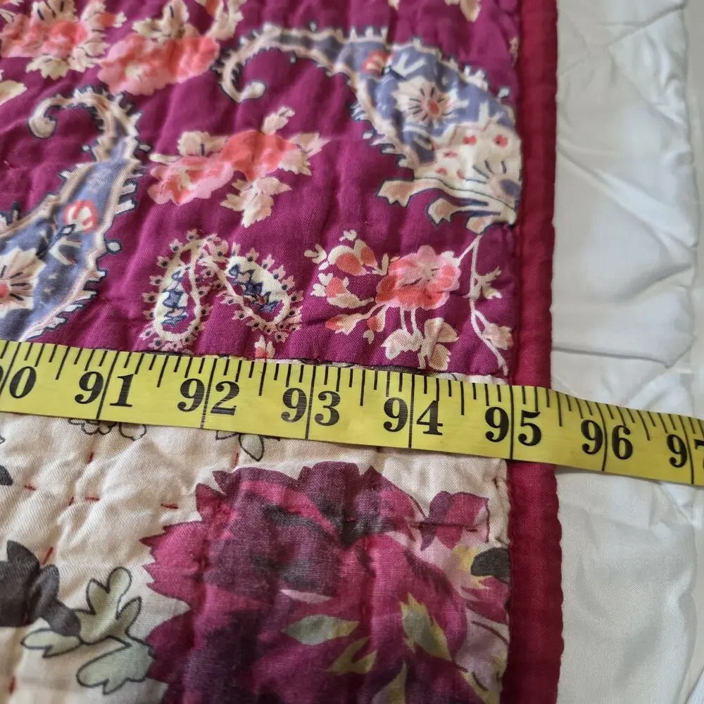 Pottery Barn Georgia King Quilt 100% Cotton Patchwork Cottagecore Shabby Chic